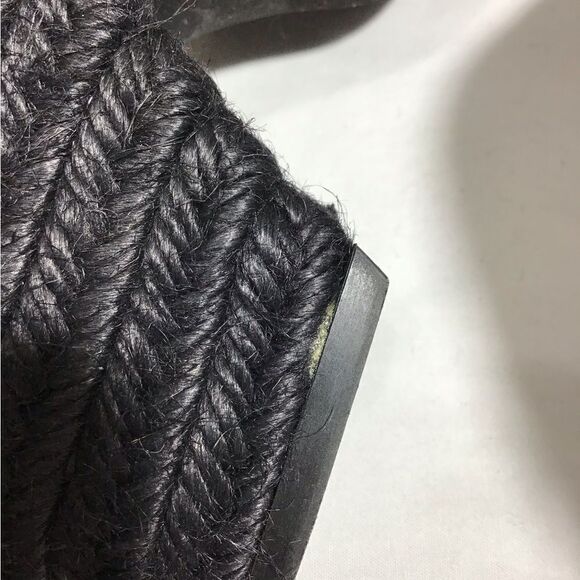 Tuckernuck Castaner Black Suede Espadrilles Jute Wrap Platform Heel Shoe Size 39 - Picture 10 of 15